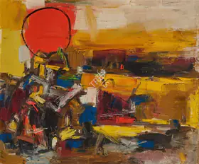 Husain, M.F. (Artist). City Wall, 1964 | Painting