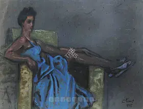 Kar, Chintamoni (Artist). Untitled (Female Study), 1947 | Painting