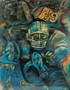 Sen, Paritosh (Artist). American Football, 1982 | Painting
