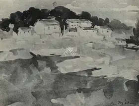 Paniker, K.C.S. (Artist). Basavangudi (Blue), 1944 | Painting
