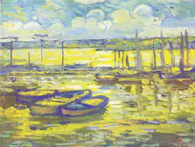 Roy, Jamini (Artist). Untitled (Sunset Over The River Hoogly), n.d. | Painting