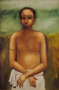 Menon, Anjolie Ela (Artist). Untitled (Brahmin Boy), c.1980s | Painting