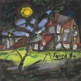 Souza, F.N. (Artist). Haunted House, 1984 | Painting