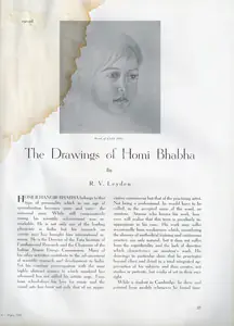 Leyden, R. Von (Essayist). The Drawings of Homi Bhabha. In <i>Marg.</i> 6(3), pp. 32-37. Bombay: Marg, June 1953 | Essay | FineArts | 00668817