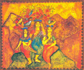 Burman, Jayshri (Artist). Untitled, 2001 | Painting