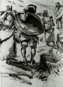 Misra, Hemanta (Artist). A Long, Long Way, n.d. | Drawing