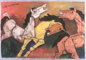 Husain, M.F. (Artist). Untitled, 1998 | Painting