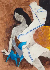 Husain, M.F. (Artist). Medha - Two, c.1980s | Painting