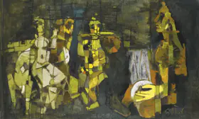 Husain, M.F. (Artist). The Puppet Dancers, 1972 | Painting