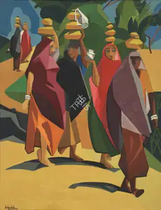 Sabavala, Jehangir (Artist). The Four Milk-Maids, 1954 | Painting