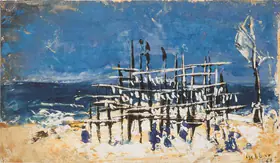 Hebbar, K.K. (Artist). Untitled (Versova Beach), 1968 | Painting