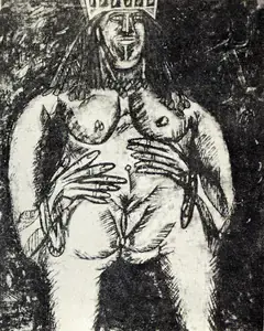 Raza, S.H. (Artist). Nude Queen, 1962 | Painting