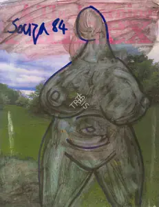 Souza, F.N. (Artist). Woman Standing Nude, 1984 | Painting