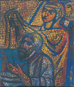 Roy, Jamini (Artist). Family Of Christ, early 1940s | Painting