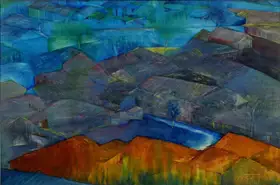 Mansoori, Nabibaksh (Artist). Village Scape K, 1998 | Painting