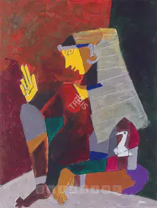 Husain, M.F. (Artist). Fortune Teller, n.d. | Painting