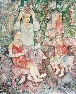 Burman, Sakti (Artist). In Front of the Church, 2002 | Painting
