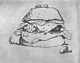 Oldenburg (Artist). Hamburger, 1962 | Painting