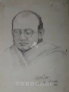 Kar, Chintamoni (Artist). Portrait Of K.N. Mazumdar, 1940 | Drawing