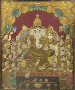 Tanjore School (Artist). Ganesha, n.d. | Painting