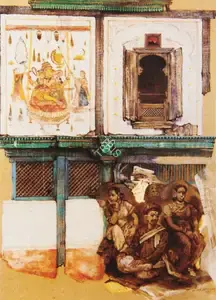 Bahulkar, Suhas (Artist). Divine facade XII, n.d. | Painting