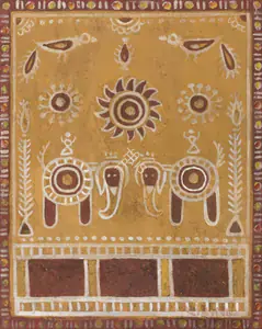 Roy, Jamini (Artist). Untitled (Alpana), n.d. | Painting