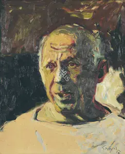Dodiya, Atul (Artist). Untitled (Picasso) , 1981 | Painting