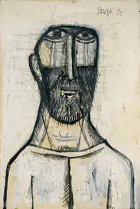 Souza, F.N. (Artist). Untitled, 1955 | Painting
