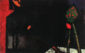 Raza, S.H. (Artist). Woman with a Tree, 1953 | Painting