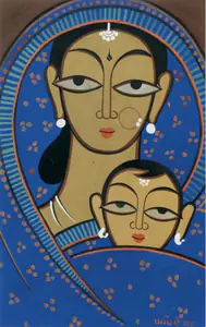 Roy, Jamini (Artist). Mother and Child, n.d. | Painting