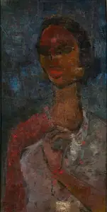 Dahanukar, Prafulla (Artist). Self Portrait, 1963 | Painting
