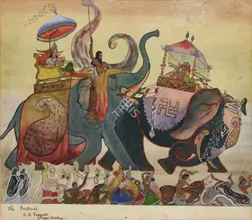Sabavala, Jehangir (Artist). The Festival, c.1942 | Painting