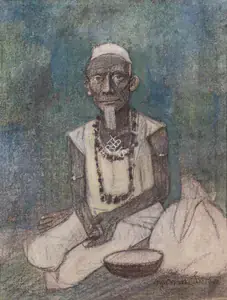 Pyne, Ganesh (Artist). The Fakir, 1986 | Painting