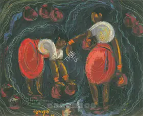 Pai, Laxman (Artist). Water Carriers, 1948 | Painting