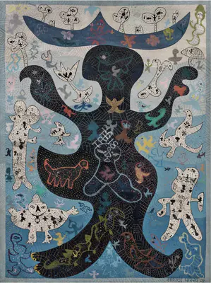 Parekh, Madhavi (Artist). Flower Seller, 1975 | Painting