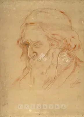 Tagore, Abanindranath (Artist). Portrait Of Rabindranath Tagore, 1930-1931 | Drawing
