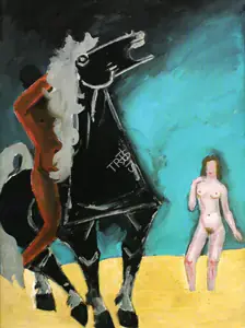 Husain, M.F. (Artist). Horse, Rider and Nude, n.d. | Painting