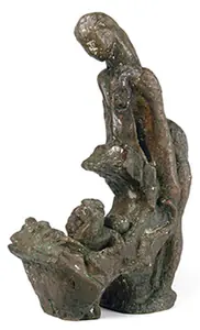 Baij, Ramkinkar (Artist). The Perambulator, n.d. | Sculpture