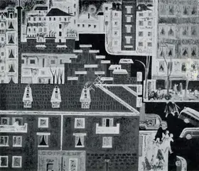 Pai, Laxman (Artist). Paris Landscape, 1952 | Painting