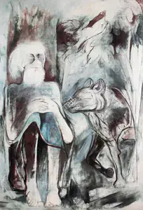 Khanna, Krishen (Artist). St. Francis, n.d. | Painting