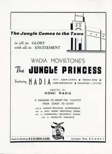 Wadia, Homi (Director), Jungle Princess, 1942 | Advertisement
