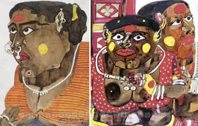 Vaikuntam, Thota (Artist). Woman, 1987 | Painting