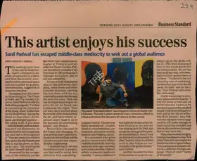 Carroll, Aarti Menon (Reporter). This Artist Enjoys his Success, 20 August 2005 | Newspaper Clipping | 00855789