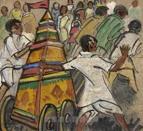 Mookherjea, Sailoz (Artist). Rath Yatra, early 1950s | Painting