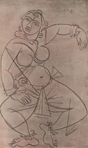 Keyt, George (Artist). Bharata Natya Sastra, 1947 | Drawing