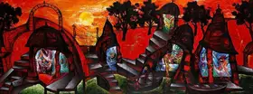 Parekh, Manu (Artist). Evening at Banares, 2015 | Painting