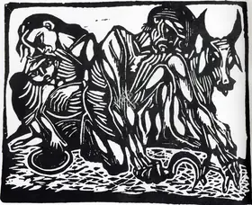 Chittaprosad (Artist). Starving Peasants, n.d. | Painting