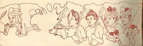 Unknown (Artist). The Body Guard Accompanying the Raja to the Bodhi Tree, Early 1st Century B.C. | Sketch