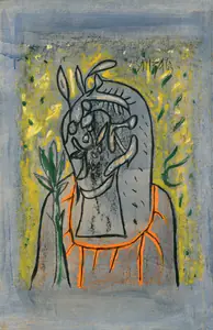 Souza, F.N. (Artist). Head, 1963 | Painting