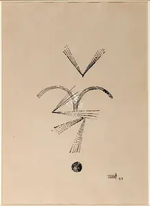 Gaitonde, V.S. (Artist). Untitled (Abstract), 1987 | Drawing